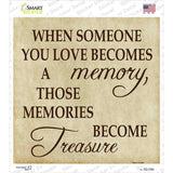 Memory Become Treasure Novelty Square Sticker Decal