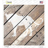 Puma Silhouette Wood Plank Novelty Square Sticker Decal