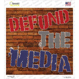 Defund The Media Novelty Square Sticker Decal