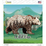 Wild One Bear Novelty Square Sticker Decal