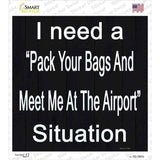 Meet Me At The Airport Novelty Square Sticker Decal