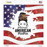 Proud American Mama Novelty Square Sticker Decal