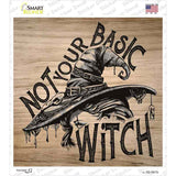 Not Your Basic Witch Novelty Square Sticker Decal
