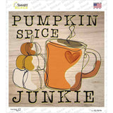 Pumpkin Spice Junkie Novelty Square Sticker Decal