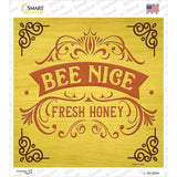 Bee Nice Fresh Honey Novelty Square Sticker Decal