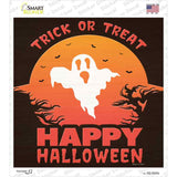 Trick or Treat Ghost Novelty Square Sticker Decal