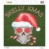 Skelly Xmas Novelty Square Sticker Decal
