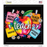 Teaching Apple Novelty Square Sticker Decal SQ-1660s