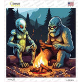 A Believers Campfire Novelty Square Sticker Decal SQ-1661s