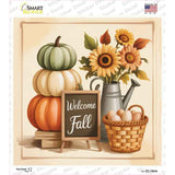 Welcome Fall Photo Novelty Square Sticker Decal SQ-1664s