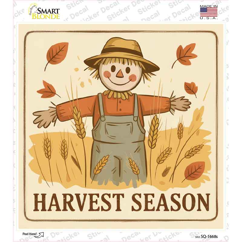 Harvest Season Novelty Square Sticker Decal SQ-1668s