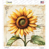 Vintage Sunflower Novelty Square Sticker Decal SQ-1672s