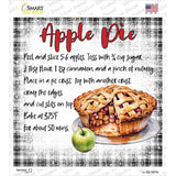 Apple Pie Recipe Novelty Square Sticker Decal SQ-1675s