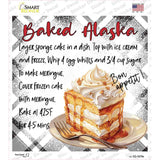 Baked Alaska Recipe Novelty Square Sticker Decal SQ-1676s