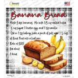 Banana Bread Recipe Novelty Square Sticker Decal SQ-1677s
