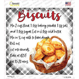 Biscuits Recipe Novelty Square Sticker Decal SQ-1678s