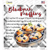 Blueberry Muffins Recipe Novelty Square Sticker Decal SQ-1679s