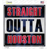 Straight Outta Houston Novelty Square Sticker Decal