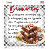 Brownies Recipe Novelty Square Sticker Decal SQ-1680s