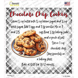 Chocolate Chip Cookies Recipe Novelty Square Sticker Decal SQ-1683s