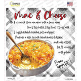 Mac & Cheese Recipe Novelty Square Sticker Decal SQ-1688s
