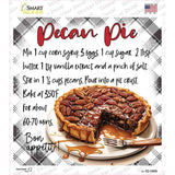 Pecan Pie Recipe Novelty Square Sticker Decal SQ-1689s