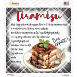 Tiramisu Recipe Novelty Square Sticker Decal SQ-1693s