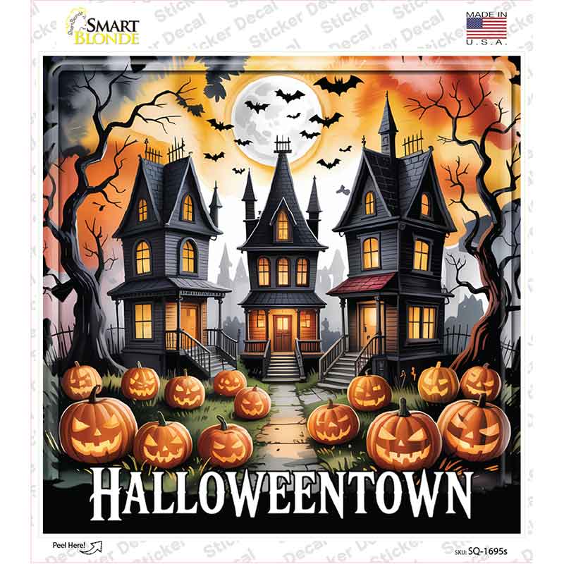 Halloweentown Novelty Square Sticker Decal SQ-1695s