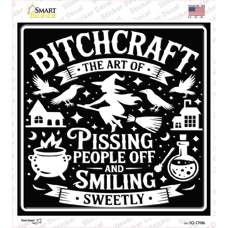 Bitchcraft Novelty Square Sticker Decal SQ-1708s