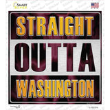 Straight Outta Washington Novelty Square Sticker Decal