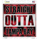Straight Outta Tampa Bay Novelty Square Sticker Decal