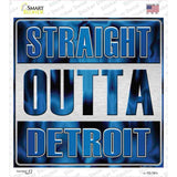 Straight Outta Detroit Novelty Square Sticker Decal