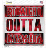 Straight Outta Kansas City Novelty Square Sticker Decal