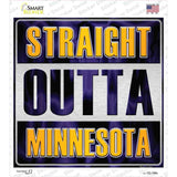 Straight Outta Minnesota Novelty Square Sticker Decal