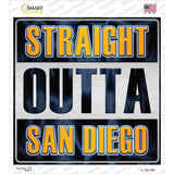 Straight Outta San Diego Novelty Square Sticker Decal