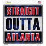 Straight Outta Atlanta Blue Novelty Square Sticker Decal
