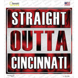 Straight Outta Cincinnati City Novelty Square Sticker Decal
