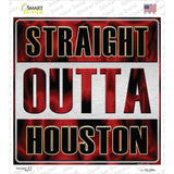 Straight Outta Houston City Novelty Square Sticker Decal
