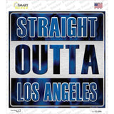 Straight Outta Los Angeles Blue Novelty Square Sticker Decal