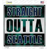 Straight Outta Seattle City Novelty Square Sticker Decal