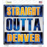 Straight Outta Denver City Novelty Square Sticker Decal