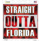 Straight Outta Florida Novelty Square Sticker Decal