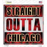 Straight Outta Chicago City Novelty Square Sticker Decal