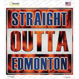 Straight Outta Edmonton Novelty Square Sticker Decal