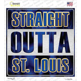 Straight Outta St Louis City Novelty Square Sticker Decal