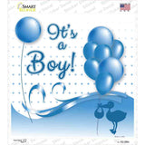 Its A Boy With Balloons Novelty Square Sticker Decal