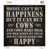 Money Cant Buy Happiness Novelty Square Sticker Decal