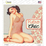 Retro Chic Novelty Square Sticker Decal