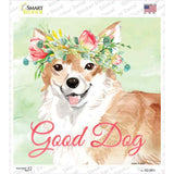 Corgi Good Dog Novelty Square Sticker Decal