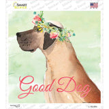Great Dane Good Dog Novelty Square Sticker Decal